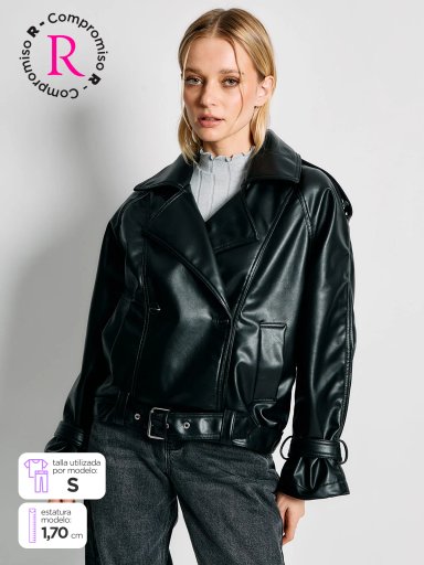 CHAQUETA MUJER INDEX TRENCH EFECTO PIEL - 1