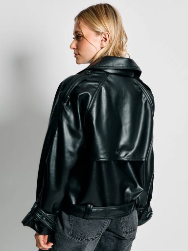 CHAQUETA MUJER INDEX TRENCH EFECTO PIEL - 2