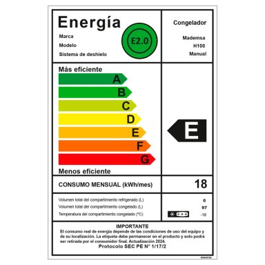 CONGELADOR HORIZONTAL MADEMSA H100 FRÍO DIRECTO BLANCO - 11