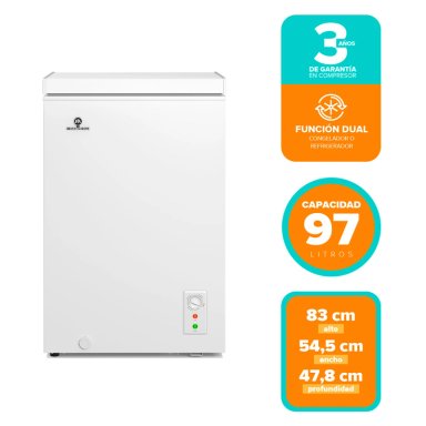 CONGELADOR HORIZONTAL MADEMSA H100 FRÍO DIRECTO BLANCO - 9