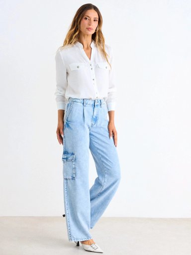JEANS MUJER ASH HOLGADO BOLSILLO CARGO - 2