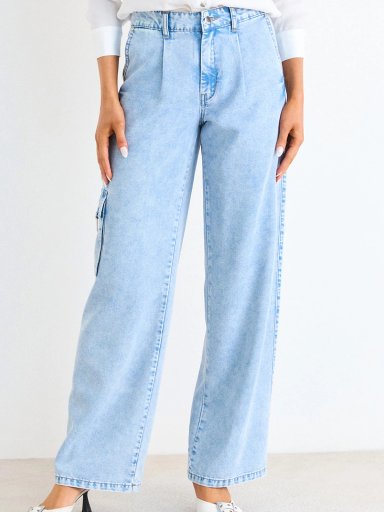 JEANS MUJER ASH HOLGADO BOLSILLO CARGO - 3