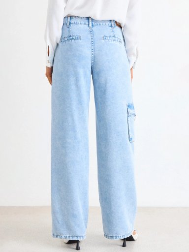 JEANS MUJER ASH HOLGADO BOLSILLO CARGO - 4