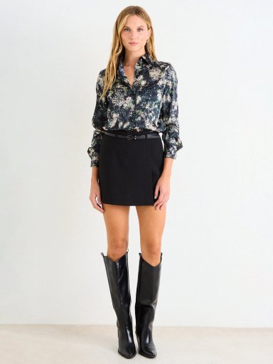 BLUSA MUJER ASH MANGA LARGA BOTONES METÁLICOS - 1