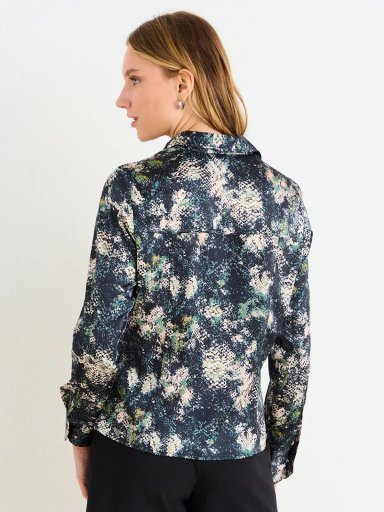 BLUSA MUJER ASH MANGA LARGA BOTONES METÁLICOS - 4