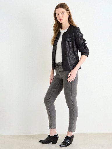 CHAQUETA MUJER ASH MANGA LARGA LISA - 2
