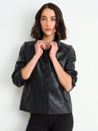 CHAQUETA MUJER ASH CUELLO ABOTONADURA LISA - 3