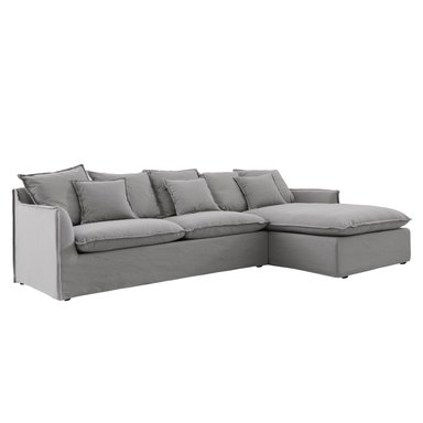 SOFÁ SECCIONAL DERECHO MAISON LINETT STARK 3C GRIS - 2