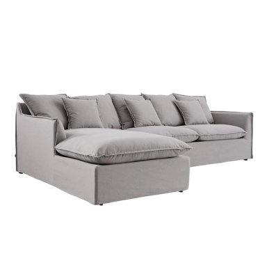 SOFÁ SECCIONAL IZQUIERDO MAISON LINETT STARK 3C GRIS - 2