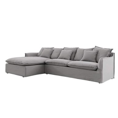 SOFÁ SECCIONAL IZQUIERDO MAISON LINETT STARK 3C GRIS - 3