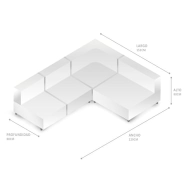 SOFÁ SECCIONAL DERECHO RIPLEY HOME KOLORS TAUPE - 8