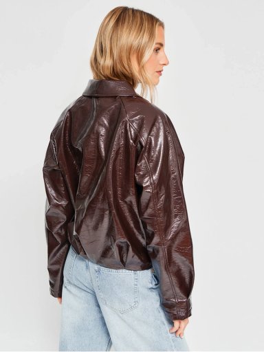 CHAQUETA MUJER INDEX CORTA EFECTO PIEL - 2