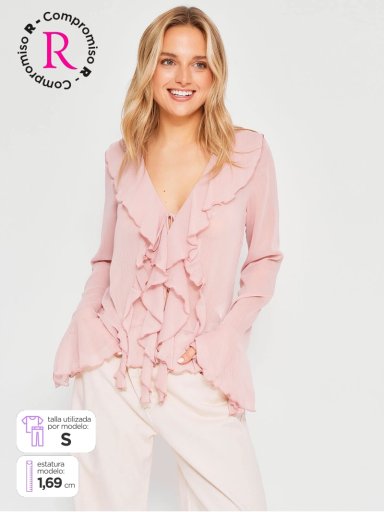 BLUSA MUJER INDEX MANGA LARGA VUELOS - 1