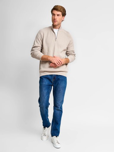 SWEATER HOMBRE MARQUIS ALGODÓN HALF ZIPPER TEXTURA - 4