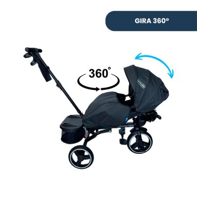 TRICICLO COCHE CUNA BEBEGLO BT 360 RS4090               - 3