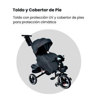 TRICICLO COCHE CUNA BEBEGLO BT 360 RS4090               - 4