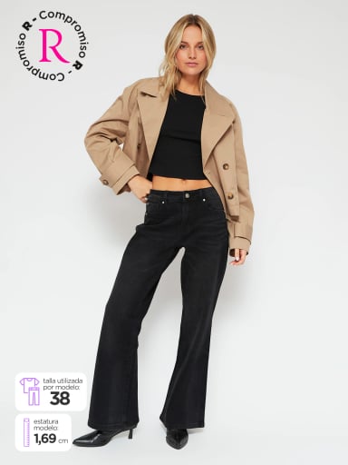 JEANS MUJER INDEX ALGODÓN RELAX FLARE - 1