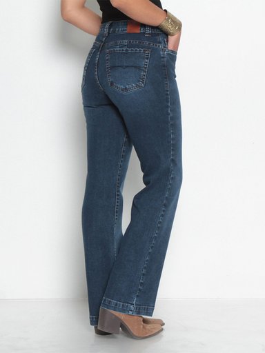 JEANS MUJER WADOS ALGODÓN RECTO TIRO ALTO PUSH UP - 4