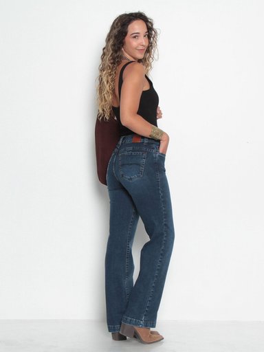 JEANS MUJER WADOS ALGODÓN RECTO TIRO ALTO PUSH UP - 3