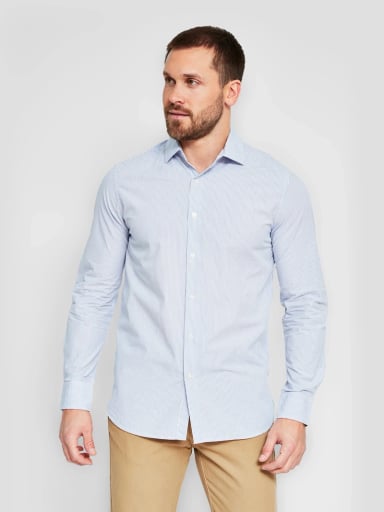 CAMISA HOMBRE MARQUIS ALGODÓN MANGA LARGA POPLIN - 1