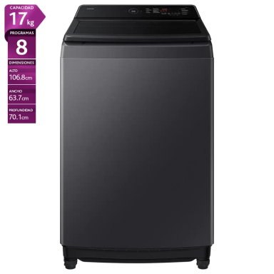 LAVADORA CARGA SUPERIOR SAMSUNG WA40F17E7CZS 17KG GRAFITO - 1