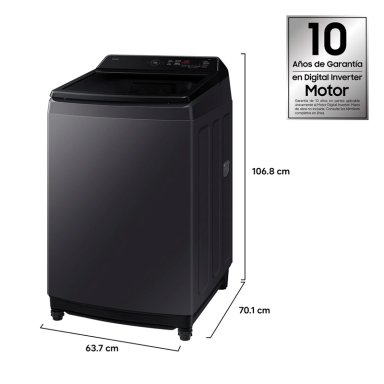 LAVADORA CARGA SUPERIOR SAMSUNG WA40F17E7CZS 17KG GRAFITO - 4