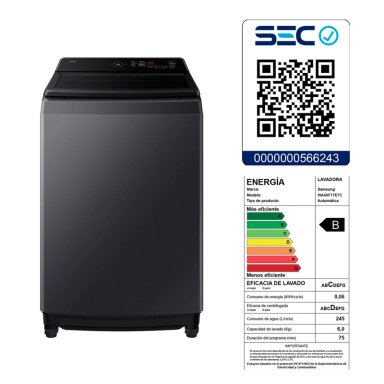 LAVADORA CARGA SUPERIOR SAMSUNG WA40F17E7CZS 17KG GRAFITO - 10