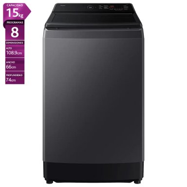 LAVADORA CARGA SUPERIOR SAMSUNG WA40F15E4CZS 15KG GRAFITO - 1
