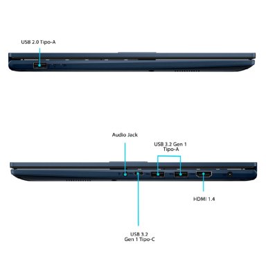 NOTEBOOK ASUS VIVOBOOK 15 X1504VA-BQ4350W INTEL CORE 7 16GB RAM 512GB SSD 15.6” - 6
