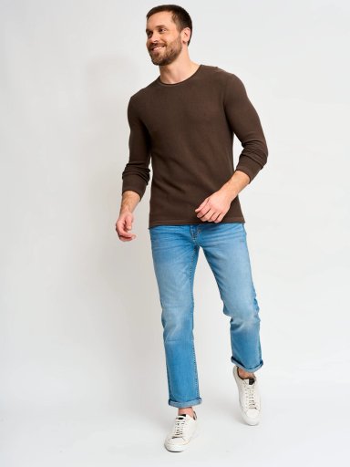 SWEATER HOMBRE BARBADOS ALGODÓN CREW NECK LISO - 4