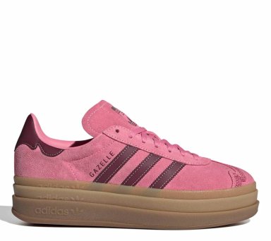 ZAPATILLAS MUJER ADIDAS CASUALES ROSADO GAZELLE BOLD CUERO - 1