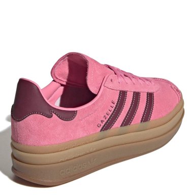 ZAPATILLAS MUJER ADIDAS CASUALES ROSADO GAZELLE BOLD CUERO - 4