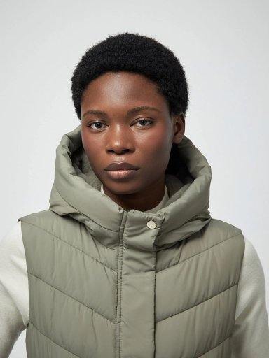 PARKA MUJER SFERA SIN MANGAS CAPUCHA - 5