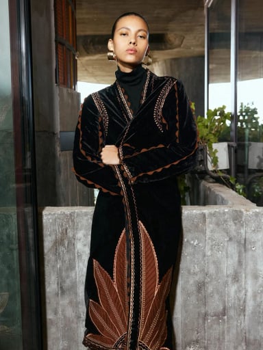 KIMONO MUJER SFERA VELVET - 1