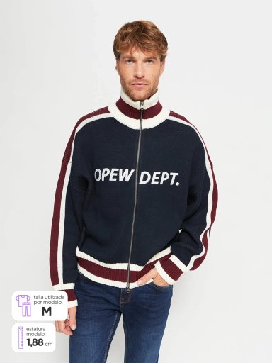 SWEATER HOMBRE INDEX ALGODÓN FULL ZIPPER - 1