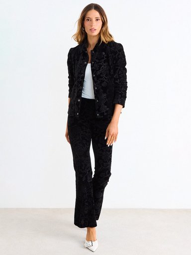 CHAQUETA MUJER ASH MANGA LARGA DISEÑO FLORAL - 1