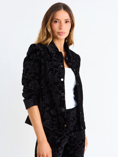 CHAQUETA MUJER ASH MANGA LARGA DISEÑO FLORAL - 3
