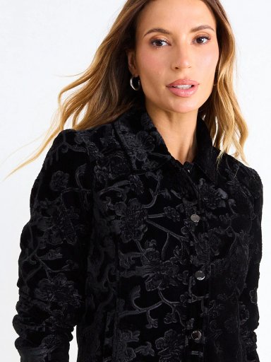 CHAQUETA MUJER ASH MANGA LARGA DISEÑO FLORAL - 5