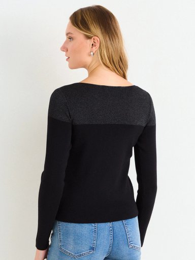 SWEATER MUJER ASH CUELLO REDONDO MANGA LARGA LISO - 4