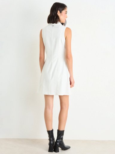 VESTIDO MUJER ASH CORTO LISO TIPO BLAZER - 4