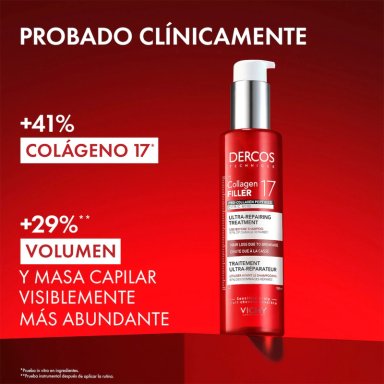 TRATAMIENTO PRE-SHAMPOO VICHY DERCOS COLLAGEN 17 FILLER ULTRA REPARADOR 150ML - 2