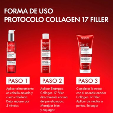 TRATAMIENTO PRE-SHAMPOO VICHY DERCOS COLLAGEN 17 FILLER ULTRA REPARADOR 150ML - 6
