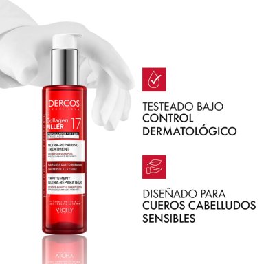 TRATAMIENTO PRE-SHAMPOO VICHY DERCOS COLLAGEN 17 FILLER ULTRA REPARADOR 150ML - 9
