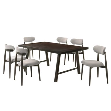 JUEGO DE COMEDOR MAISON LINETT JULIETTE 6 SILLAS GRIS - 2