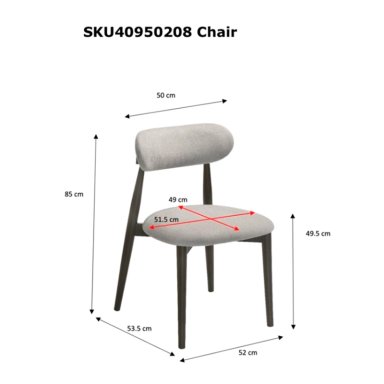 JUEGO DE COMEDOR MAISON LINETT JULIETTE 6 SILLAS GRIS - 13
