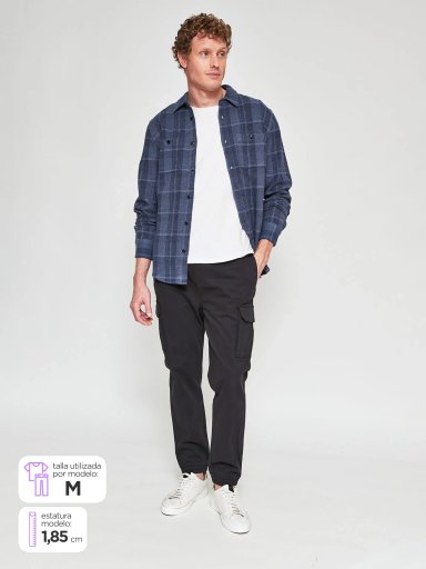 PANTALÓN HOMBRE ROBERT LEWIS ALGODÓN JOGGER CARGO - 1