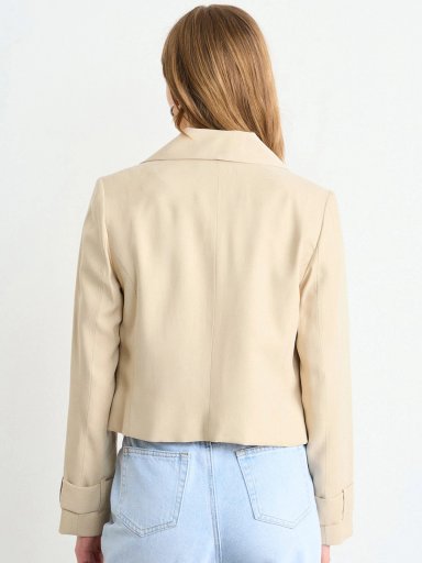 CHAQUETA MUJER IO TRENCH CROP IMPERMEABLE - 4