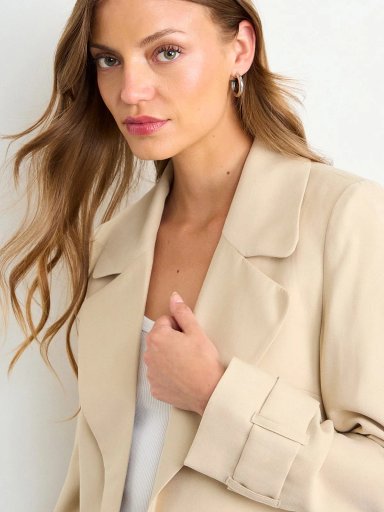 CHAQUETA MUJER IO TRENCH CROP IMPERMEABLE - 5