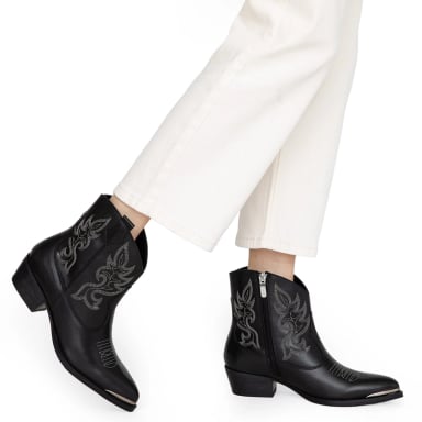 BOTINES MUJER GACEL NEGRO ASHLEY CUERO - 2