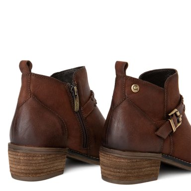 BOTINES MUJER GACEL CHOCOLATE GINA CUERO - 4